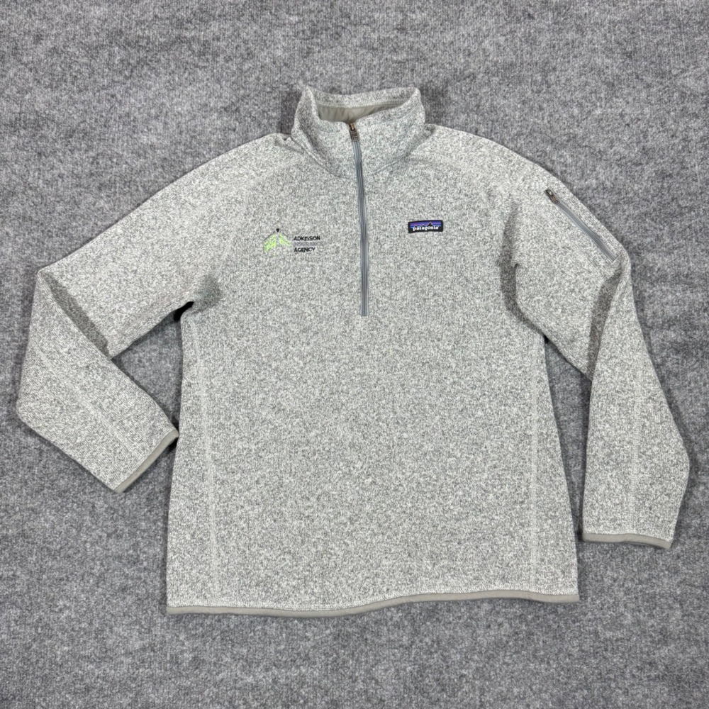 Patagonia Better Sweater Quarter Zip Fleece Pullover Women's L Grey Outdoor GUC